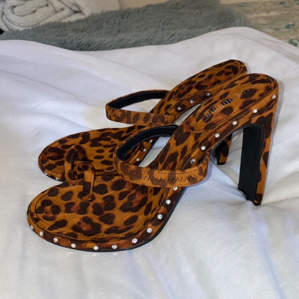 Cheetah Heel Sandals